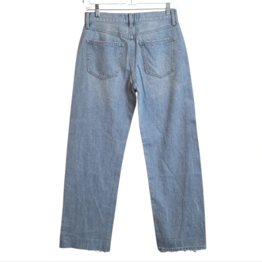 Pistola Forever Jeans Light Flared High Rise Light Wash Size 26 NWOT Raw Hem - Picture 8 of 16
